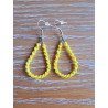 Gouttelettes en macramé jaune