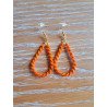 Gouttelettes en macramé orange