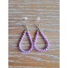 Gouttelettes en macramé lilas