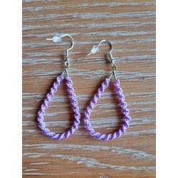 Gouttelettes en macramé lilas