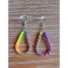 Gouttelettes en macramé multicolore