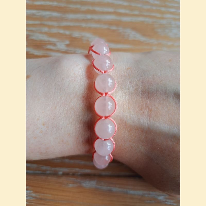 Bracelet bohème quartz rose