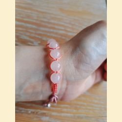 Bracelet bohème quartz rose