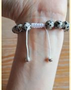 Bracelet en jaspe dalmatien