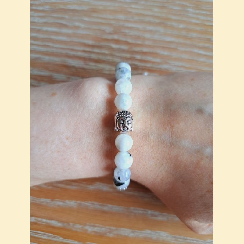 Bracelet en labradorite blanche Bracelet en labradorite blanche