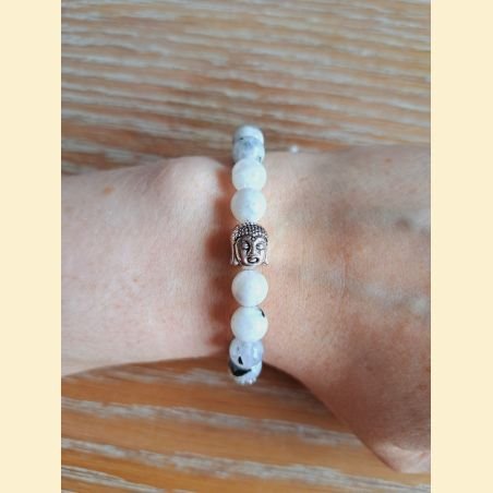 Bracelet en labradorite blanche