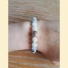 Bracelet en labradorite blanche