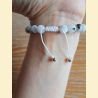 Bracelet en labradorite blanche
