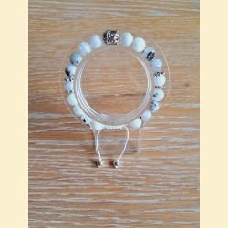 Bracelet en labradorite blanche