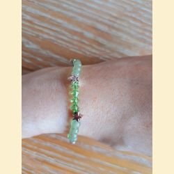 Bracelet "minéral et cristal " aventurine verte