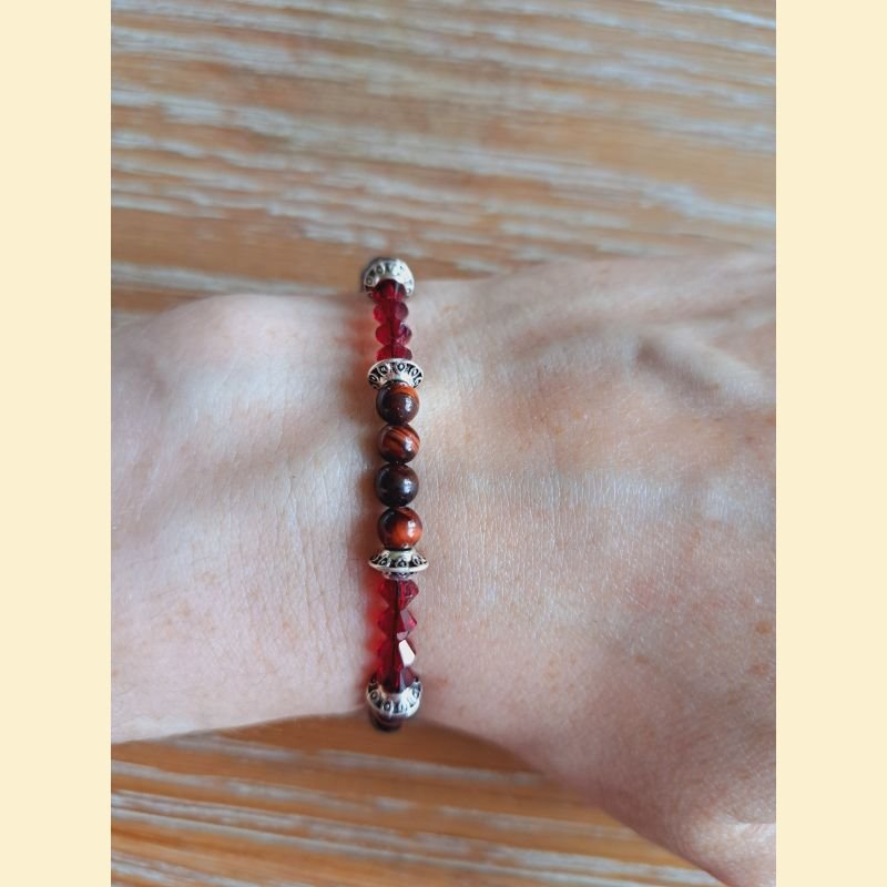 Bracelet "minéral et cristal" œil de taureau