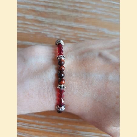 Bracelet "minéral et cristal" œil de taureau