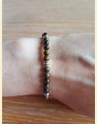 Bracelet "minéral fin" bronzite