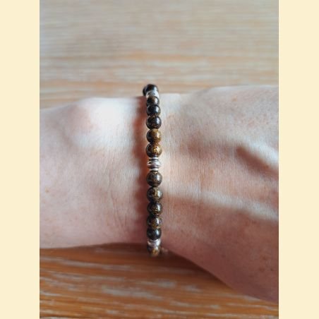 Bracelet "minéral fin" bronzite