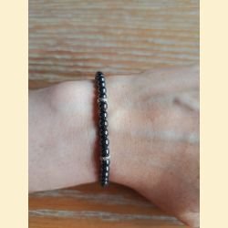 Bracelet "minéral fin" hématite