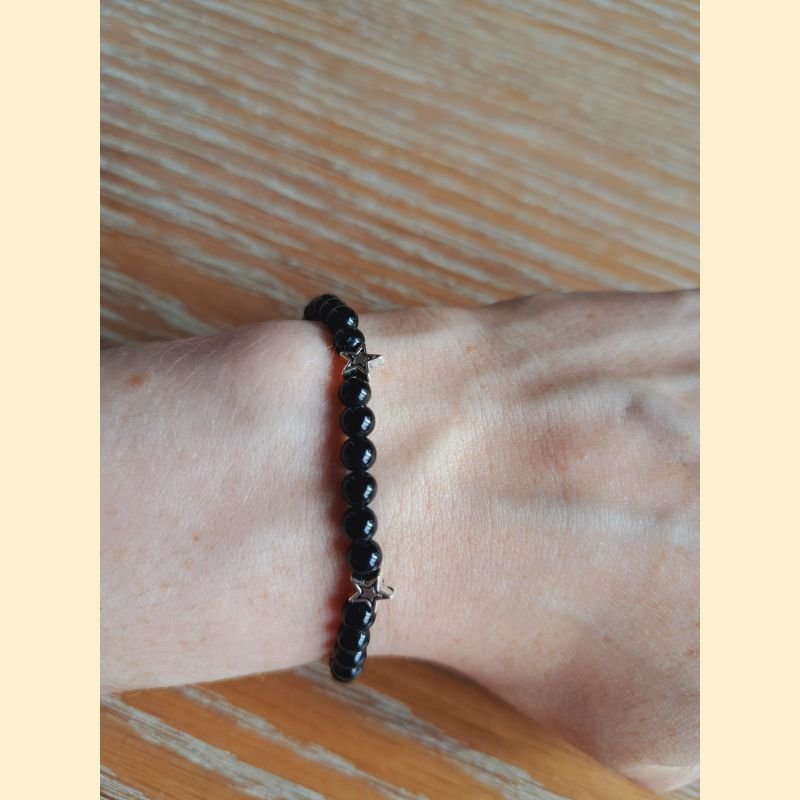 Bracelet "minéral fin" obsidienne dorée Bracelet "minéral fin" obsidienne dorée