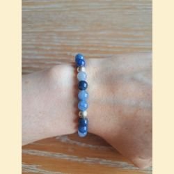 Bracelet en aventurine bleue