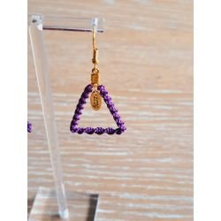 Bermudes en macramé mauve