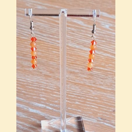 Boucle d'oreilles Chute de pierre et cristal aventurine