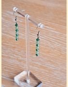 Boucle d'oreilles Chute de pierre et de cristal aventurine