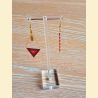 Boucle d'oreilles Bermude and co "perles d'Asie tissées" rouges
