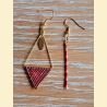 Boucle d'oreilles Bermude and co "perles d'Asie tissées" rouges