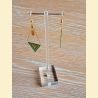 Boucle d'oreilles Bermude and co "perlesd'Asie tissées" vertes