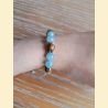 Bracelet en calcite bleue