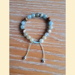 Bracelet en calcite bleue