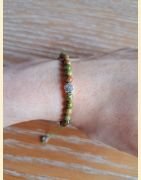 Bracelet "minéral fin" unakite