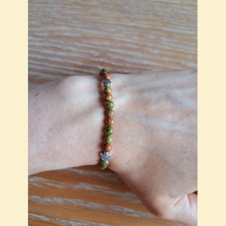 Bracelet "minéral fin" unakite
