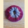 Chouchou rose et gris brillant