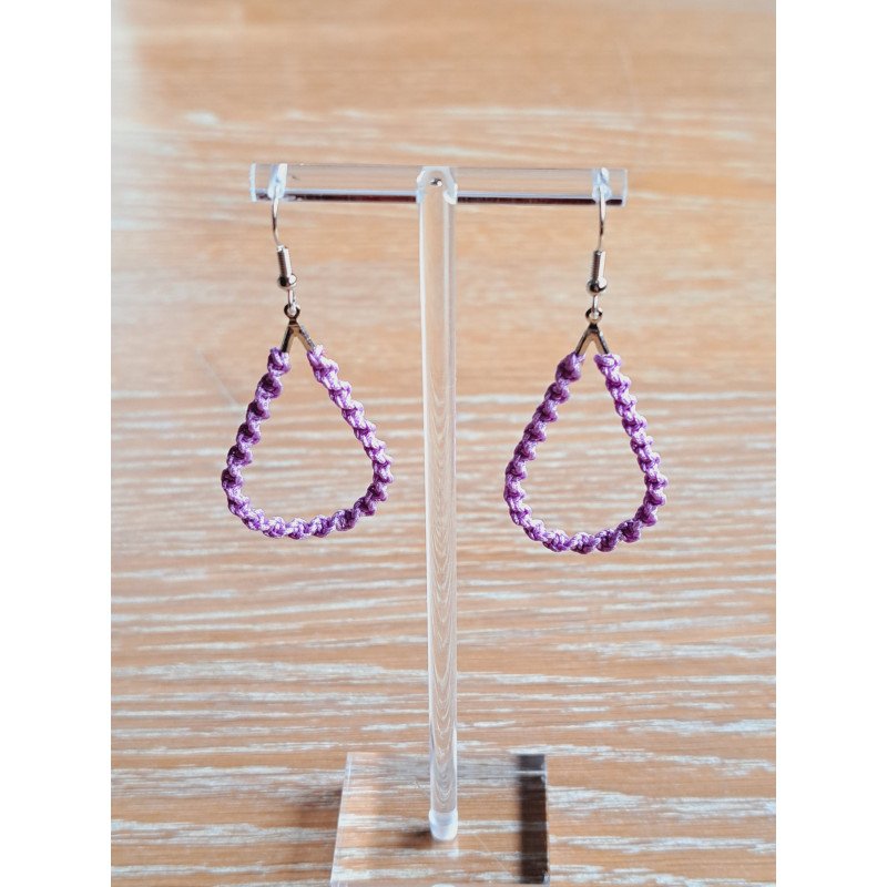 Gouttelettes en macramé lilas