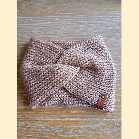 Bandeau metallico beige