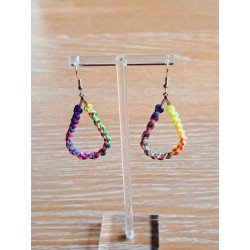 Gouttelettes en macramé multicolore