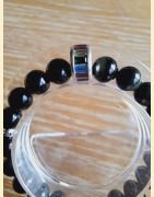 Bracelet en obsidienne