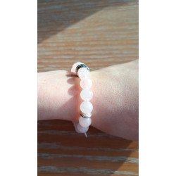 Bracelet en quartz rose