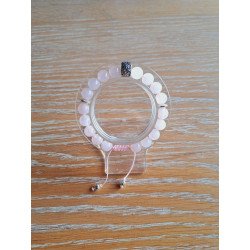 Bracelet en quartz rose