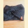 Headband tweed noir