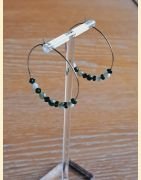 Boucle d'oreilles Anneaux "minéral étincelant " agate