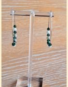 Boucle d'oreilles Anneaux "minéral étincelant " agate