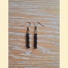 Boucle d'oreilles Chute de pierre et de cristal hématite