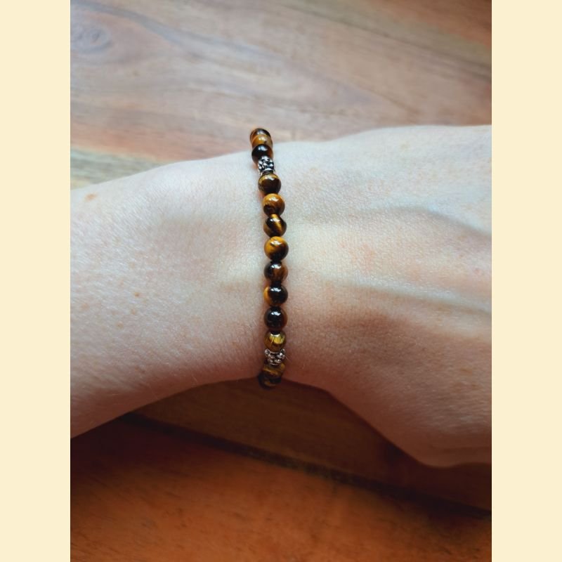 Bracelet "minéral fin" œil de tigre Bracelet "minéral fin" œil de tigre