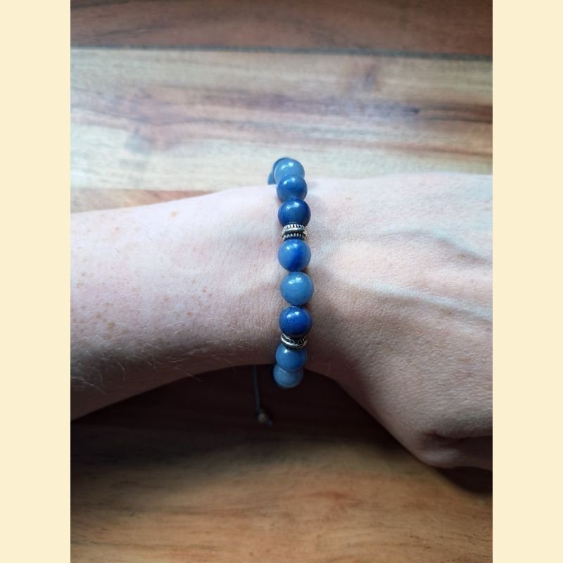 Bracelet en aventurine bleue