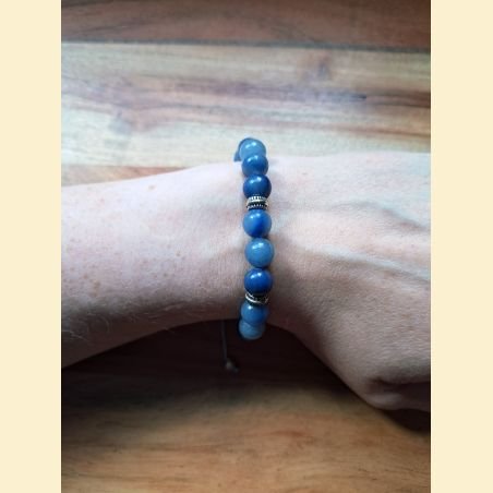 Bracelet en aventurine bleue