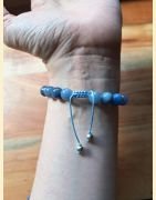 Bracelet en aventurine bleue