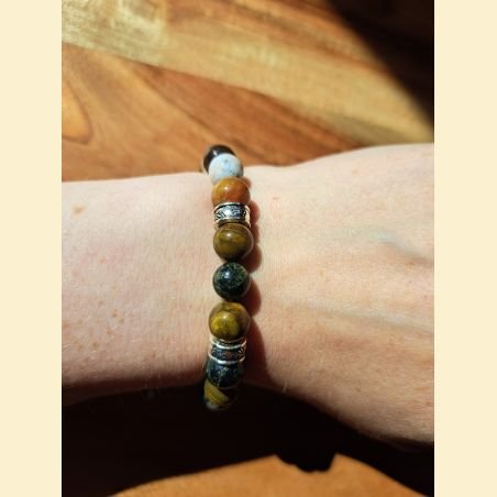 Bracelet en jaspe océan
