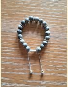 Bracelet en jaspe gris