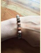 Bracelet agate fossile