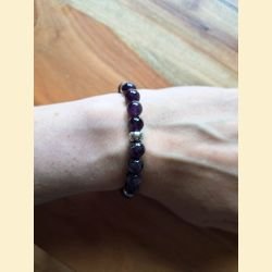 Bracelet dark améthyste